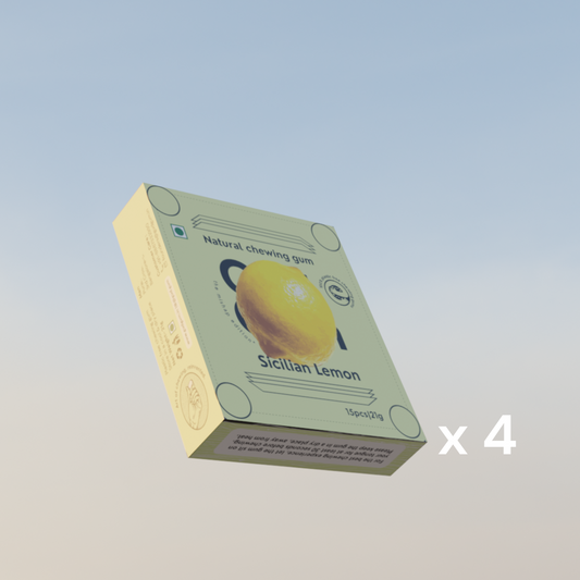 Mishap Edition X Lemon Chewing Gum (Pack of 4)