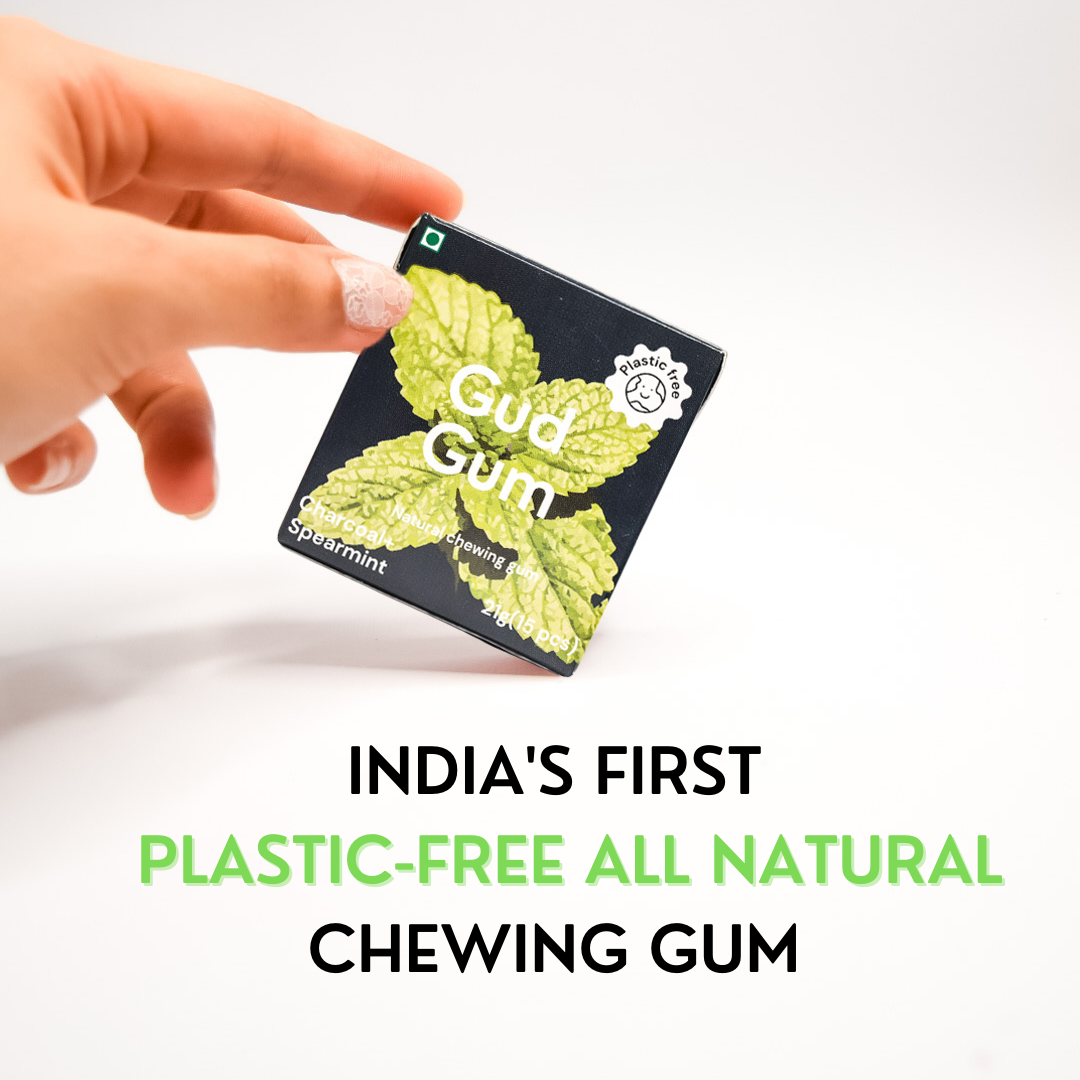 plastic free chewing gum, natural chewing gum, india's 1st plant based chewing gum