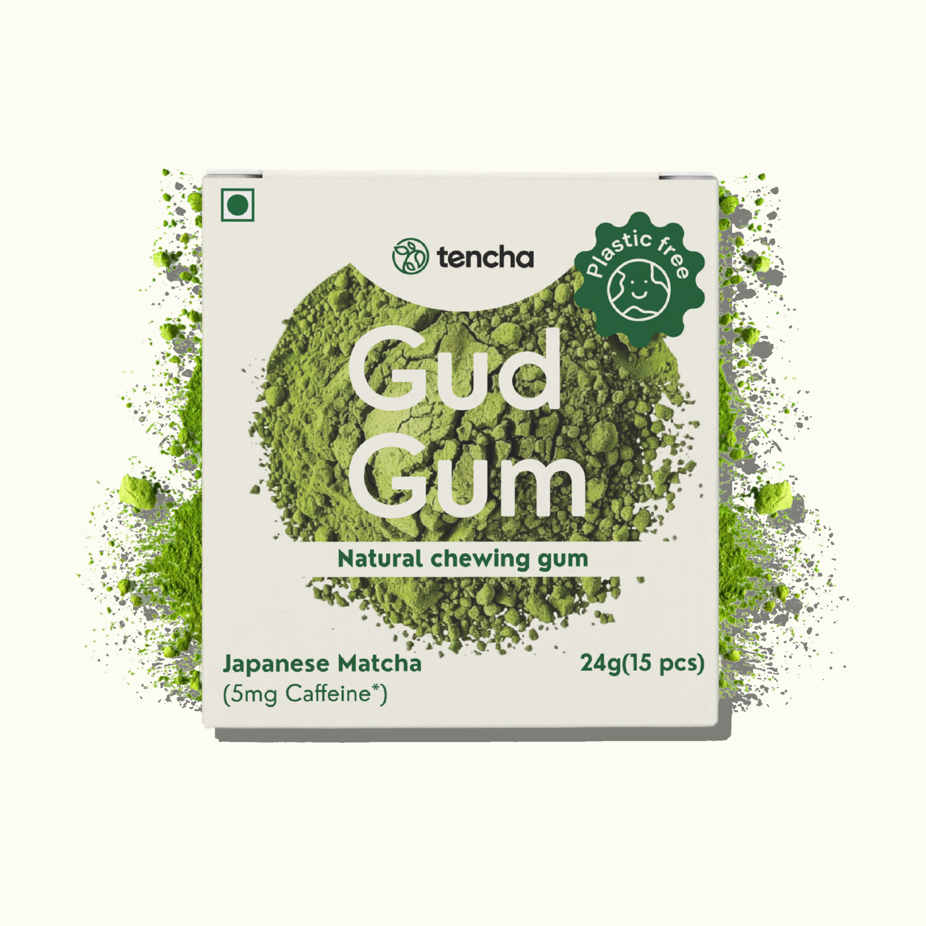 Japanese Matcha Chewing Gum (Gud Gum x Tencha) - Plastic Free, Sugar F ...