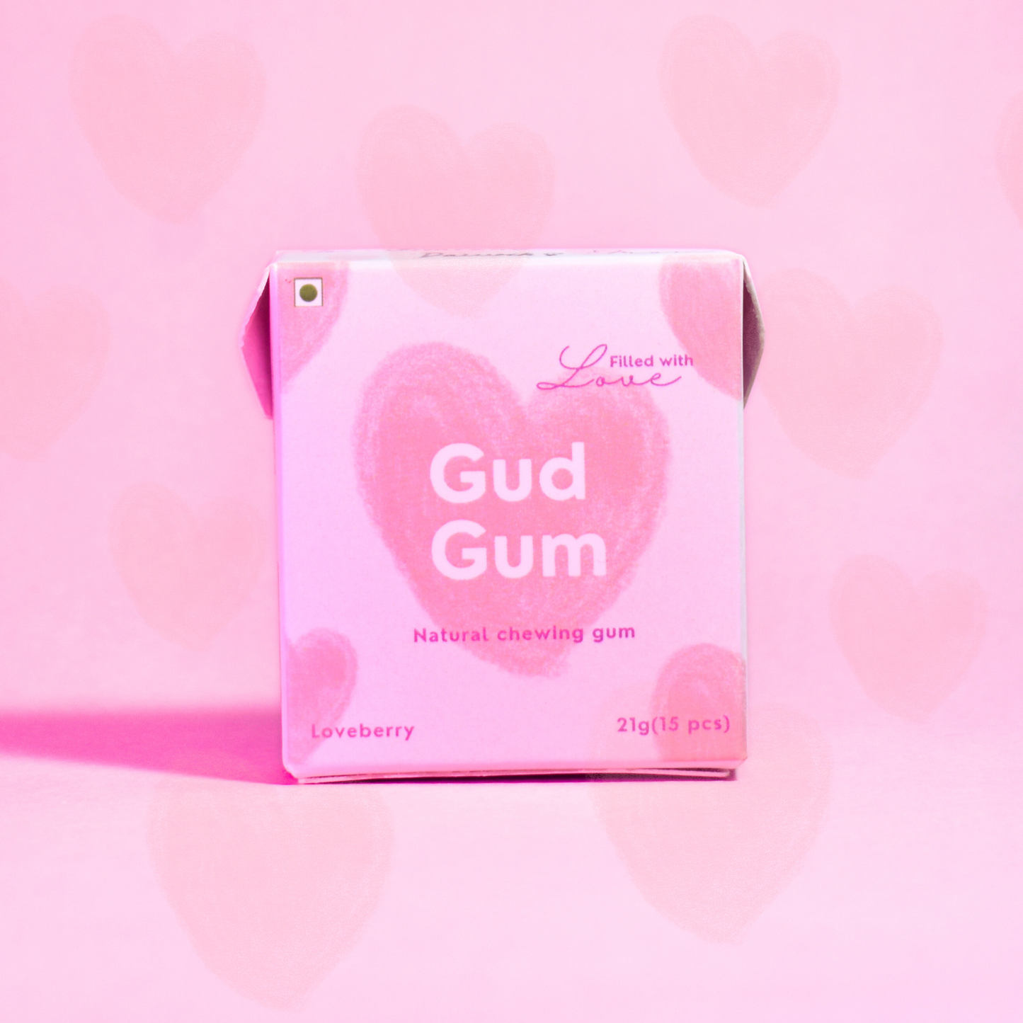 Loveberry Chewing Gum – Limited Edition, Plastic-Free, Sugar-Free, Natural, Biodegradable, Vegan. 15 Pieces per Pack, 21g