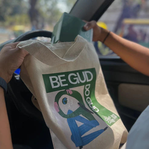 Gud Gum Tote Bag + Steel straw set