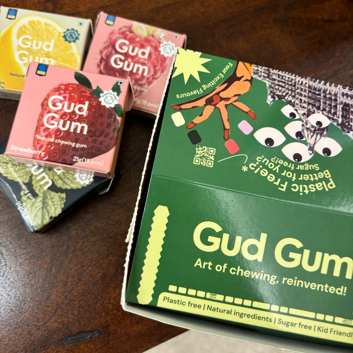 The Share Pack - 16 Packs of your favourite Gud Gum Flavours - Biodegradable & Natural Chewing gum