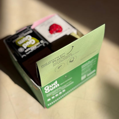 The Share Pack - 16 Packs of your favourite Gud Gum Flavours - Biodegradable & Natural Chewing gum